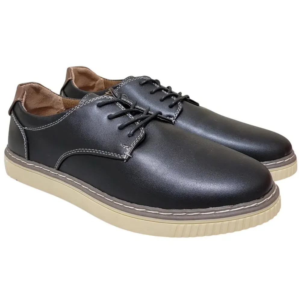 Deer Stags Men Oakland Derby Sneaker Oxfords Size US 12W Black Vegan Leather
